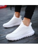 Breathable Men Casual Shoes Woven Shoes Soft comfortable Sneakers  Thick bottom Men Adulte Chaussures pour hommes