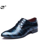 Shoes men  men flat pu leather business dress shoes comfortable tip men party wedding shoes plus size 722