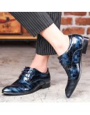 Shoes men  men flat pu leather business dress shoes comfortable tip men party wedding shoes plus size 722