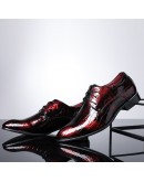 Shoes men  men flat pu leather business dress shoes comfortable tip men party wedding shoes plus size 722