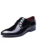 Shoes men  men flat pu leather business dress shoes comfortable tip men party wedding shoes plus size 722