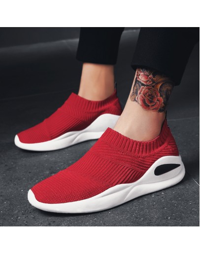 Men Casual Shoes  men Shoes Spring Summer mesh lovers unisex Fly Weave Light Breathable sock shoes gvy7