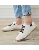 Style Hemp Insole Fisherman Breathable Shoes Cool Summer Canvas Shoes Men Sneakers  Casual Flat Loafers Espadrille yuj89