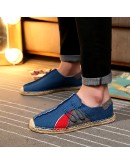 Spring Autumn Hemp Wrap Mens Casual Espadrilles Shoes Man Breathable Canvas Flat Shoes Male  Sewing Slip On Loafers