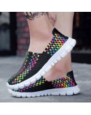 Mens Loafers Summer  Breathable Hand Knitted Canvas Espadrilles Men Flat Shoes Driving Footwear Male hjm78