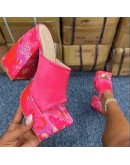 Chunky Platform High Heels Sandals Women 2023 Summer Thick Heeled Beach Slippers Woman Plus Size 43 Outdoor Slides Flip Flops