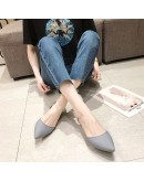 Classic Designer Low-heel Shoes Woman Pointed Toe Candy Color Pumps Shallow Mouth Summer Mules Shoes Sandals Waterproof Non-slip