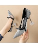 miaoguan Clear Heels For Women Sweet elegant Dress Shoes Womens Fetish High Heels Sexy  Summer Shoes Woman Heels 