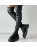  Female Platform Thigh High Boots  Slim Chunky Heels Over The Knee Boots Women Party Shoes Woman