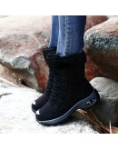 Winter Women Boots High  Warm Snow Boots Lace-up Comfortable Ankle Boots Outdoor Waterproof Hiking Boots Size 36-42