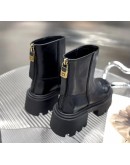 2023  Women's Ankle Boots High Heel Round Head Thick Heel Back Zipper  Boots Platform Shoes Boots Women