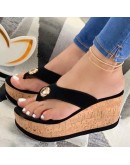 Women Sandals  Heels Woman Slippers Platform Wedges Shoes Ladies Summer Slides Mujer Buckle Flip Flops Plus Size 42 43