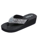 Summer Women Flip Flops Casual Sequins Anti-slip Slippers Beach Flip Flat Sandals Beach Open Toe Shoes For Ladies Shoes