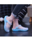 Miaoguan Summer Jelly Shoes Flat Simple Women Sandals   Casual Slipper Woman Breathable PVC Sandals Plus Size 