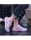 Miaoguan Summer Jelly Shoes Flat Simple Women Sandals   Casual Slipper Woman Breathable PVC Sandals Plus Size 