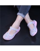 Miaoguan Summer Jelly Shoes Flat Simple Women Sandals   Casual Slipper Woman Breathable PVC Sandals Plus Size 