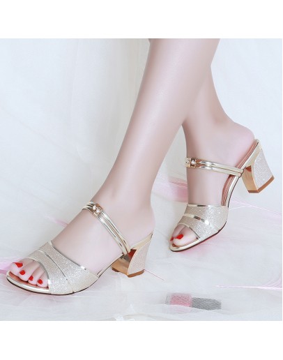 Women Sandals Shoes Slippers Summer Style Wedges Pumps High Heels Peep Toe Slip on Bling  Gladiator Shoes Woman Sandalias