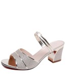 Women Sandals Shoes Slippers Summer Style Wedges Pumps High Heels Peep Toe Slip on Bling  Gladiator Shoes Woman Sandalias